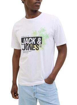 Maglietta Jack and Jones Jaxon bianca per uomo