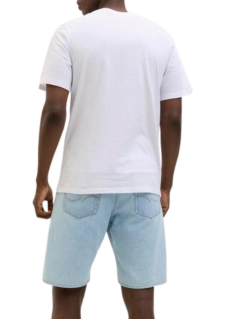 Maglietta Jack and Jones Jaxon bianca per uomo