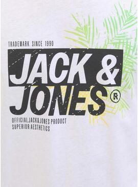 Maglietta Jack and Jones Jaxon bianca per uomo