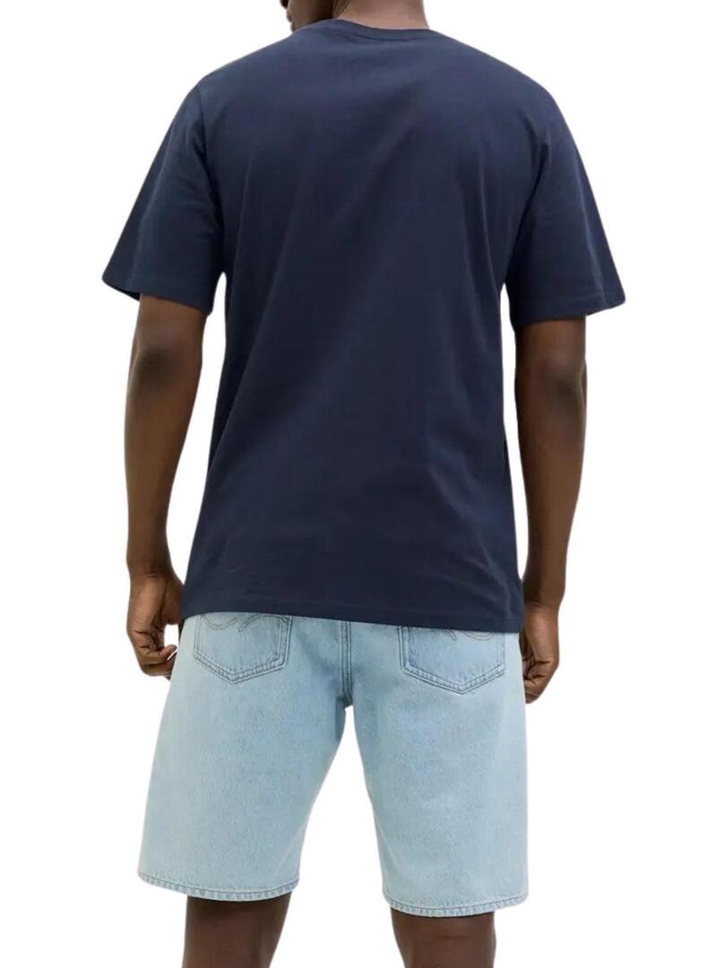 Maglietta Jack and Jones Jaxon blu navy per uomo