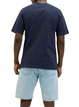 Maglietta Jack and Jones Jaxon blu navy per uomo