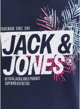 Maglietta Jack and Jones Jaxon blu navy per uomo