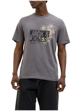 Maglietta Jack and Jones Jaxon grigia per uomo