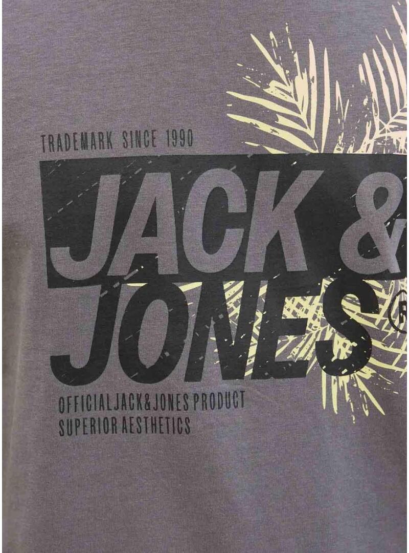 Maglietta Jack and Jones Jaxon grigia per uomo