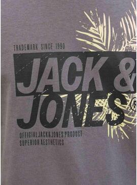 Maglietta Jack and Jones Jaxon grigia per uomo
