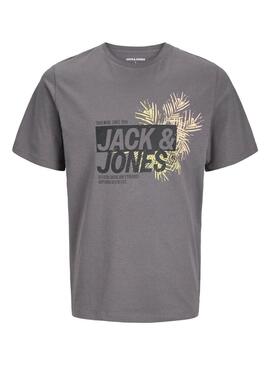 Maglietta Jack and Jones Jaxon grigia per uomo