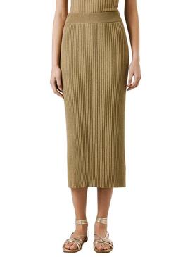 Gonna Pepe Jeans Celia color oro per donna
