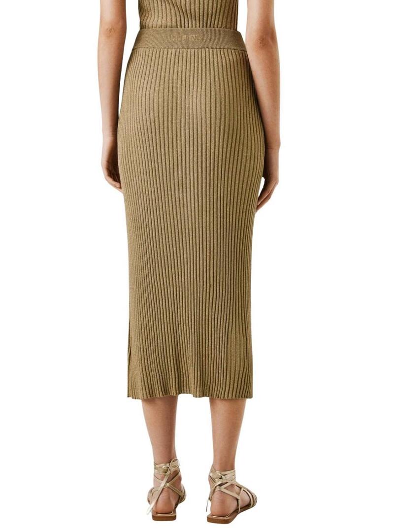Gonna Pepe Jeans Celia color oro per donna