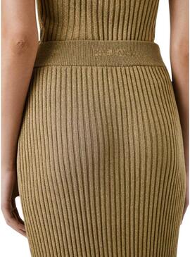 Gonna Pepe Jeans Celia color oro per donna