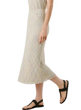 Gonna Pepe Jeans Claire beige per donna