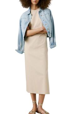 Abito Pepe Jeans Ari beige per donna