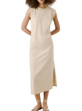 Abito Pepe Jeans Ari beige per donna