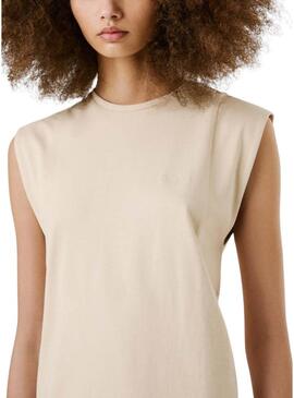 Abito Pepe Jeans Ari beige per donna