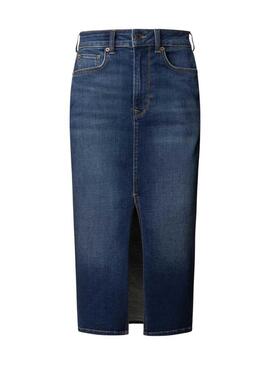 Gonna Pepe Jeans in denim midi per donna