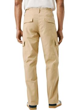 Pantaloni cargo beige Pepe Jeans per uomo.
