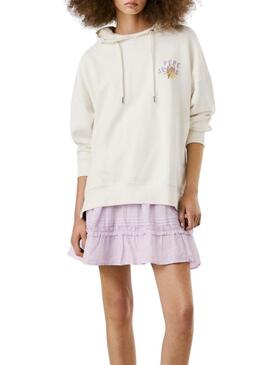 Felpa Pepe Jeans Angy bianca per donna.