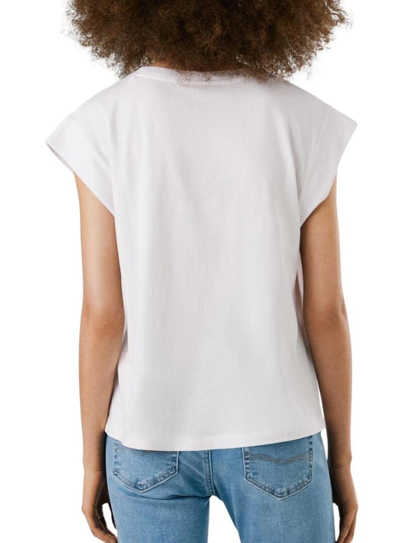 Maglietta Pepe Jeans Aurore bianca per donna
