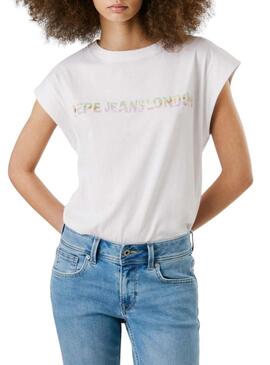 Maglietta Pepe Jeans Aurore bianca per donna