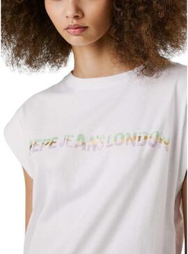 Maglietta Pepe Jeans Aurore bianca per donna