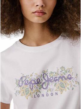 Maglietta Pepe Jeans Ava bianca per donna