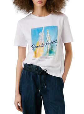 Maglietta Pepe Jeans Angel bianca per donna