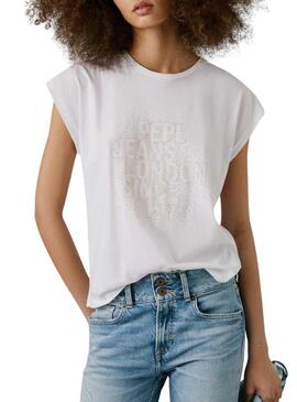 Maglietta Pepe Jeans Aza bianca per donna