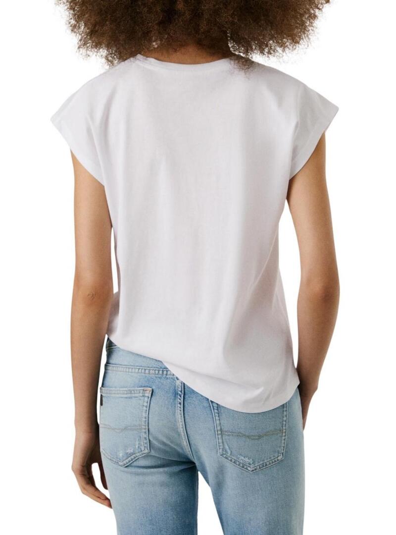 Maglietta Pepe Jeans Aza bianca per donna