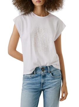 Maglietta Pepe Jeans Aza bianca per donna