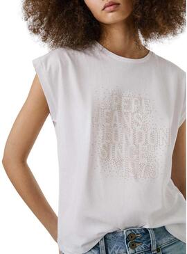 Maglietta Pepe Jeans Aza bianca per donna
