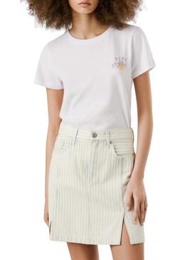 Maglietta Pepe Jeans Amanda bianca per donna
