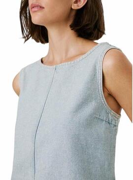 Top Pepe Jeans Bowie in denim per donna