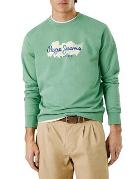 Felpa Pepe Jeans Milton verde per uomo
