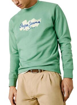 Felpa Pepe Jeans Milton verde per uomo