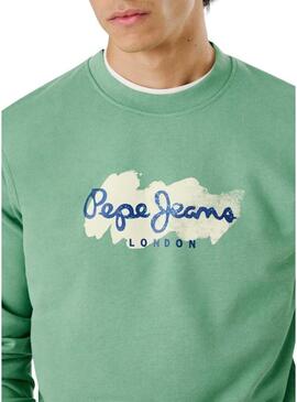 Felpa Pepe Jeans Milton verde per uomo