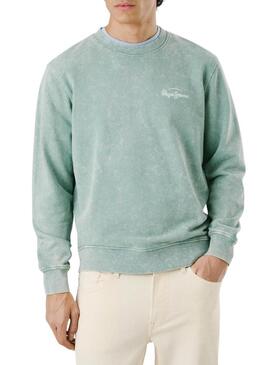 Felpa Pepe Jeans Terrel verde per uomo
