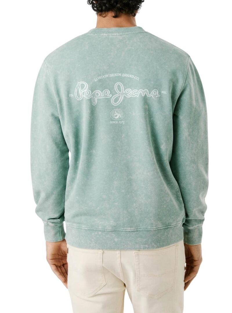 Felpa Pepe Jeans Terrel verde per uomo