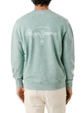 Felpa Pepe Jeans Terrel verde per uomo