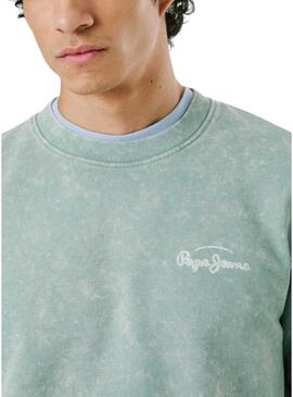 Felpa Pepe Jeans Terrel verde per uomo