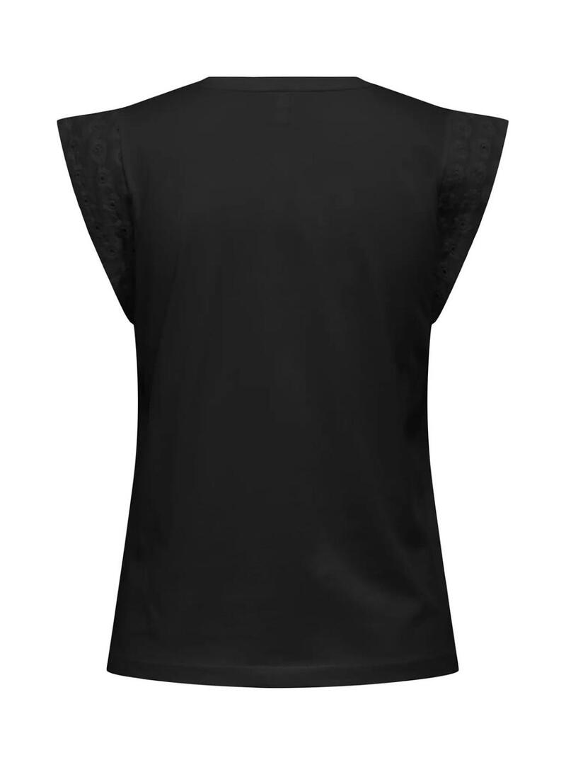 Maglietta Only Henriette nera da donna
