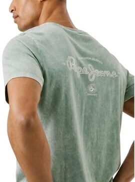 Maglietta Pepe Jeans Terell verde per uomo