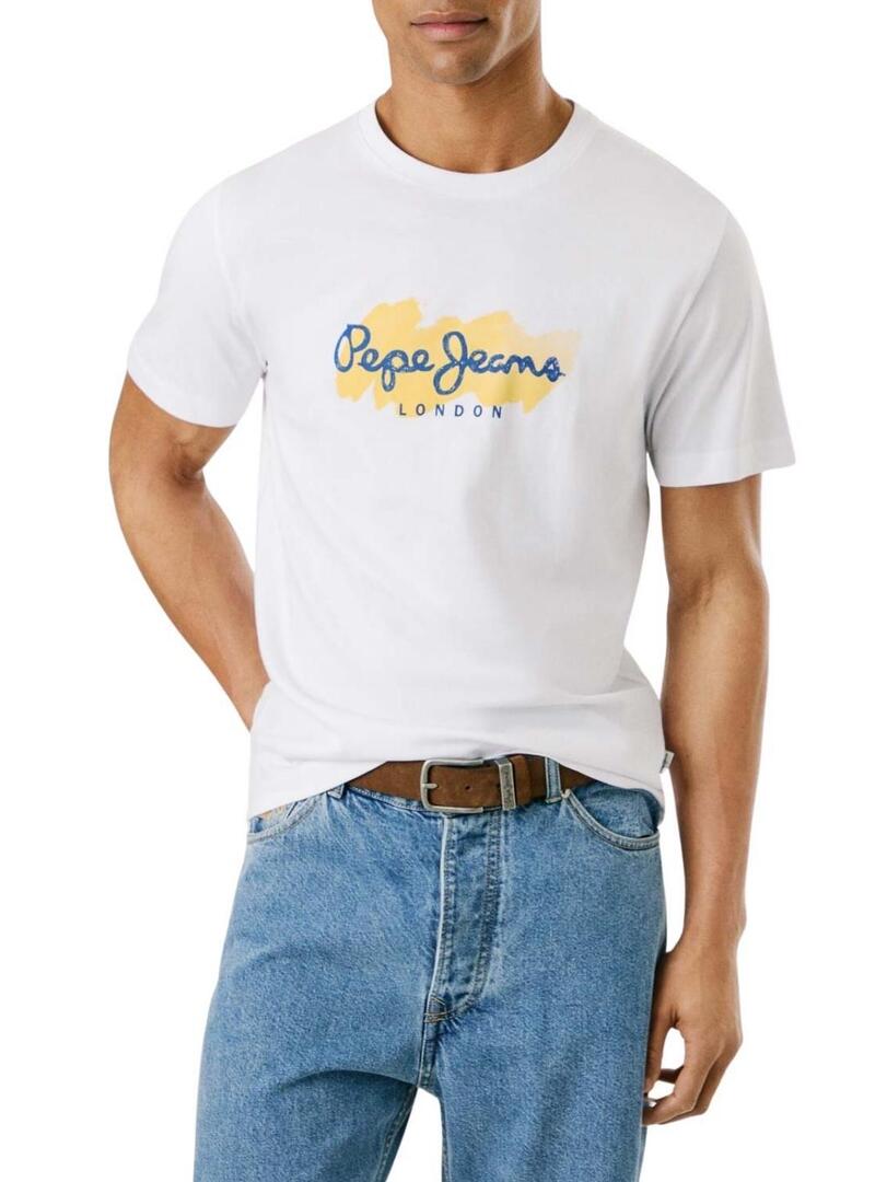 Maglietta Pepe Jeans Milton bianca per uomo