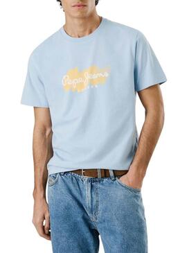 Maglietta Pepe Jeans Milton blu per uomo