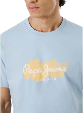 Maglietta Pepe Jeans Milton blu per uomo