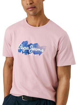Maglietta Pepe Jeans Milton rosa per uomo