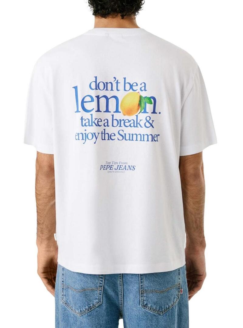 Maglietta Pepe Jeans Tadeo bianca per uomo