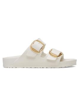 Sandali Birkenstock Arizona Big Buckle bianchi per donna.