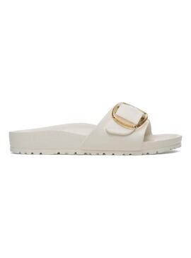 Sandali Birkenstock Madrid Big Buckle bianchi per donna.