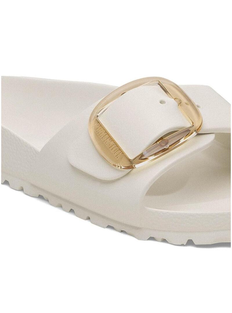 Sandali Birkenstock Madrid Big Buckle bianchi per donna.