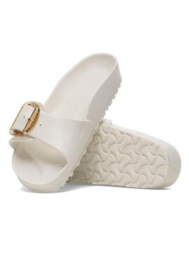 Sandali Birkenstock Madrid Big Buckle bianchi per donna.