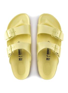 Sandali Birkenstock Arizona Eva Popcorn gialli per donna.